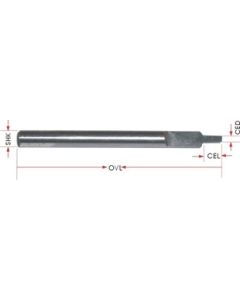 Talttapääterä: kärjen leveys 0,5 mm, pituus 1 mm